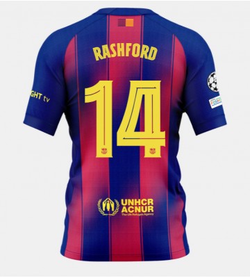 Barcelona Marcus Rashford #14 Hjemmebanetrøje 2025-26 Kortærmet